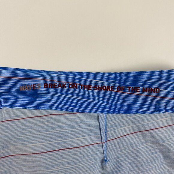 Rhone Board Shorts Mens Size 38 Swim Trunks Blue Striped - Picture 8 of 14